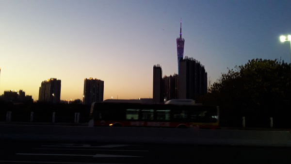 The skyline of Guangzhou, a Tier-1 Chinese city, as seen from Haizhu.