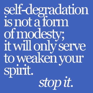 Self-degradation only serves to weaken you