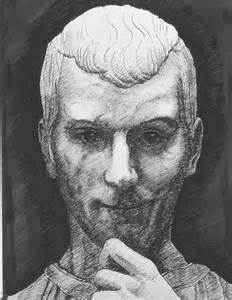 A drawing of Niccolo Machiavelli