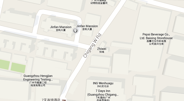 Google Maps screenshot of Guangzhou, China