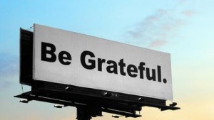 Billboard telling us to be grateful