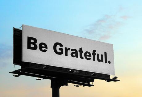 Billboard telling us to be grateful