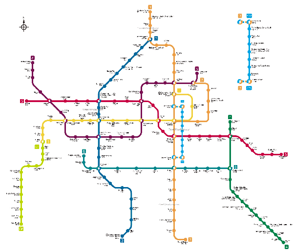 Guangzhou subway map. English First has schools all over the city.